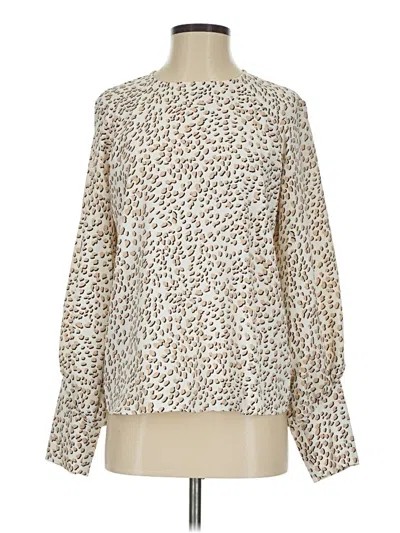 Pre-owned Express Long Sleeve Blouse In Ivory