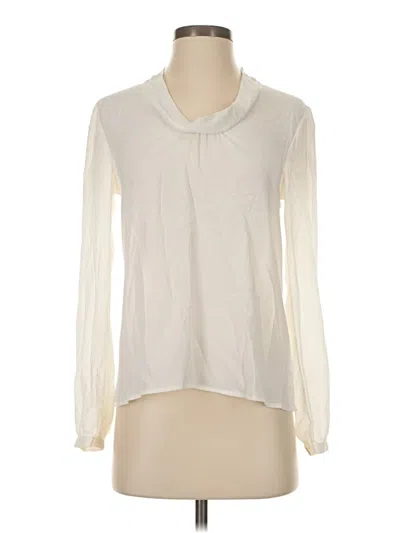 Pre-owned Express Long Sleeve Blouse In Ivory