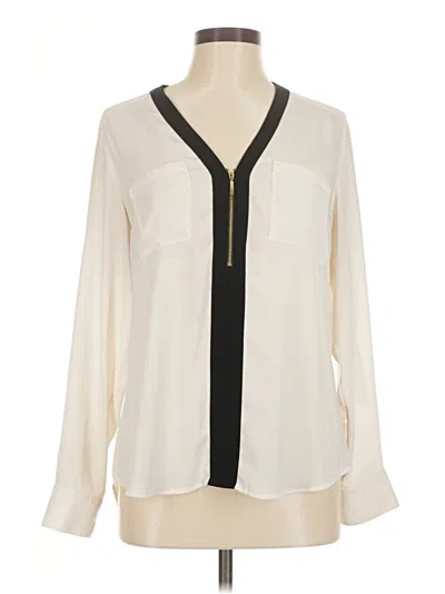 Pre-owned Express Long Sleeve Blouse In Ivory