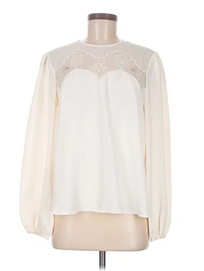 Pre-owned Express Long Sleeve Blouse In Ivory