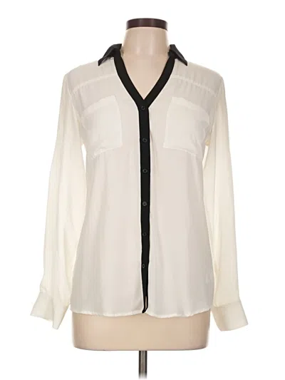 Pre-owned Express Long Sleeve Blouse In Ivory