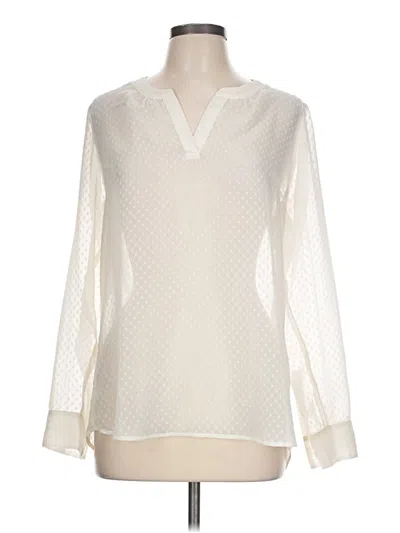 Pre-owned Express Long Sleeve Blouse In Ivory