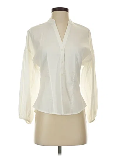 Pre-owned Express Long Sleeve Blouse In Ivory