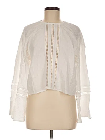 Pre-owned Express Long Sleeve Blouse In Ivory