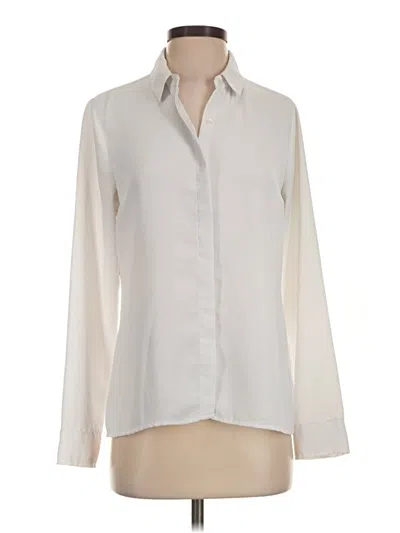 Pre-owned Express Long Sleeve Blouse In Ivory