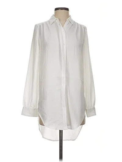 Pre-owned Express Long Sleeve Blouse In Ivory