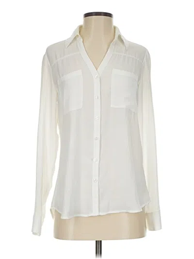 Pre-owned Express Long Sleeve Blouse In Ivory