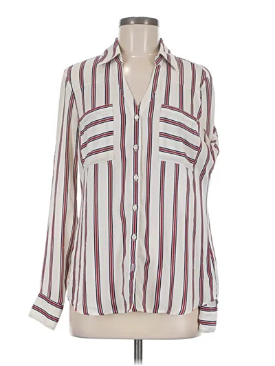 Pre-owned Express Long Sleeve Blouse In Ivory