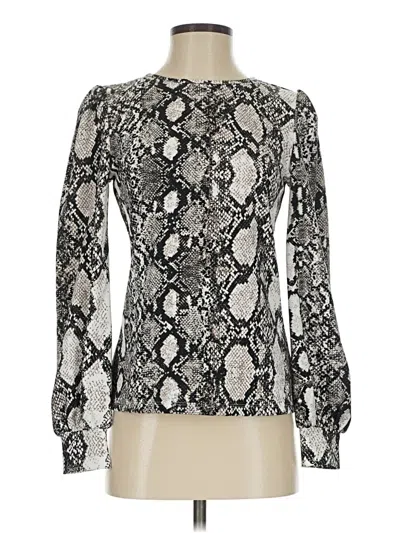 Pre-owned Express Long Sleeve Blouse In Ivory