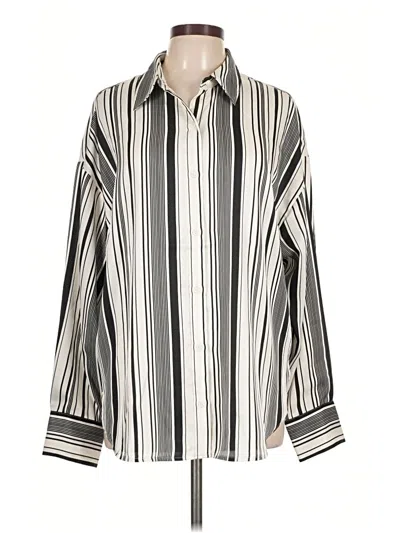 Pre-owned Express Long Sleeve Blouse In Ivory