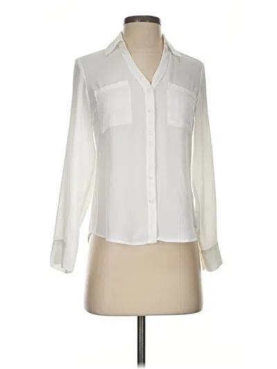 Pre-owned Express Long Sleeve Blouse In Ivory