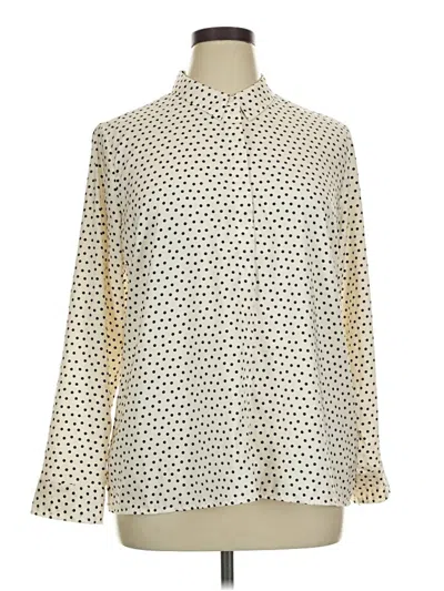 Pre-owned Express Long Sleeve Blouse In Ivory