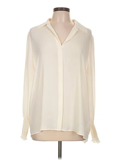 Pre-owned Express Long Sleeve Blouse In Ivory