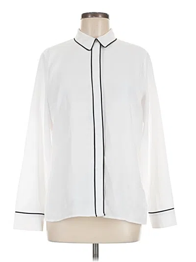 Pre-owned Express Long Sleeve Blouse In Ivory