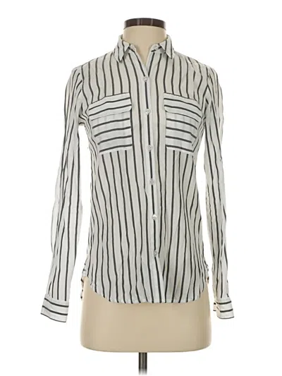 Pre-owned Express Long Sleeve Blouse In Ivory