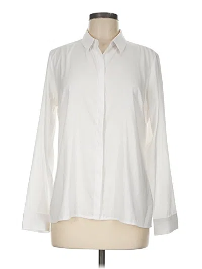 Pre-owned Express Long Sleeve Blouse In Ivory