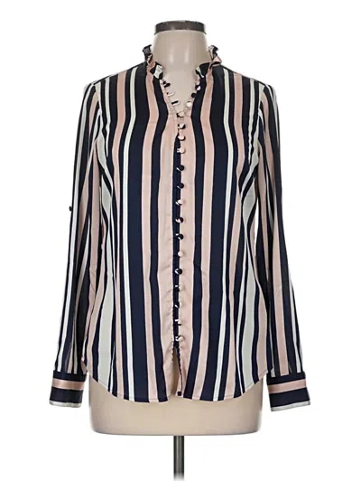 Pre-owned Express Long Sleeve Blouse In Ivory
