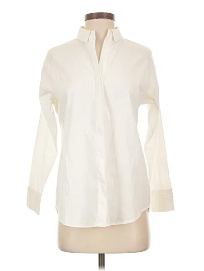 Pre-owned Express Long Sleeve Blouse In Ivory