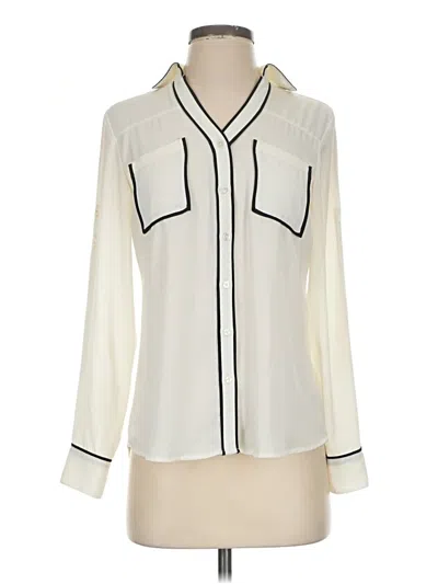 Pre-owned Express Long Sleeve Blouse In Ivory