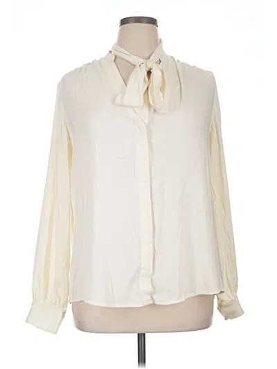 Express Long Sleeve Blouse In Ivory