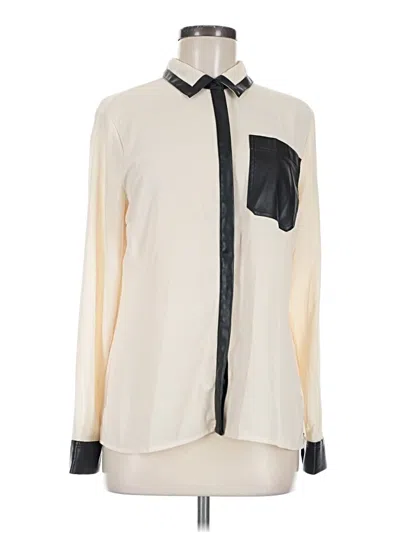 Pre-owned Express Long Sleeve Blouse In Ivory