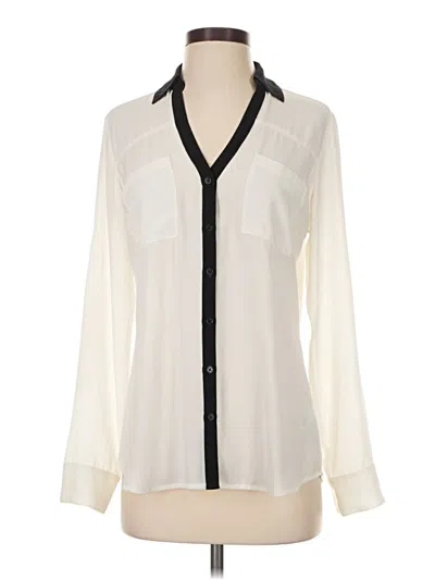 Pre-owned Express Long Sleeve Blouse In Ivory