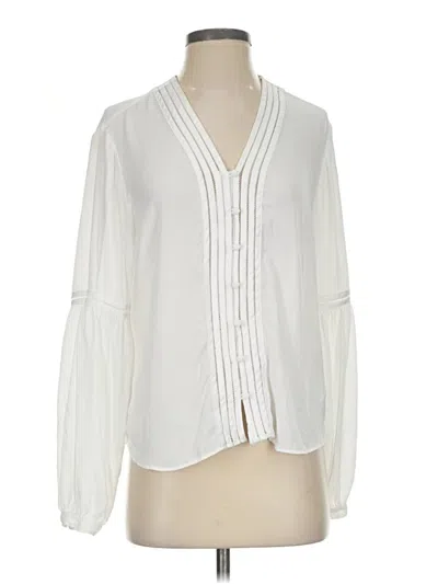Pre-owned Express Long Sleeve Blouse In Ivory