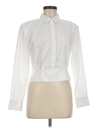 Pre-owned Express Long Sleeve Blouse In Ivory
