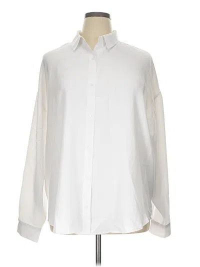 Pre-owned Express Long Sleeve Blouse In Ivory