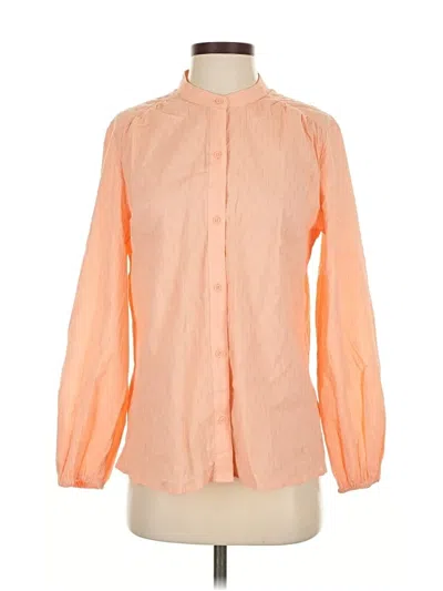 Pre-owned Express Long Sleeve Blouse In Orange