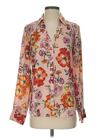Pre-owned Express Long Sleeve Blouse In Orange