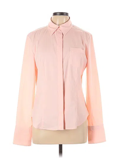 Pre-owned Express Long Sleeve Blouse In Pink