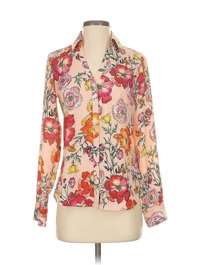 Pre-owned Express Long Sleeve Blouse In Pink