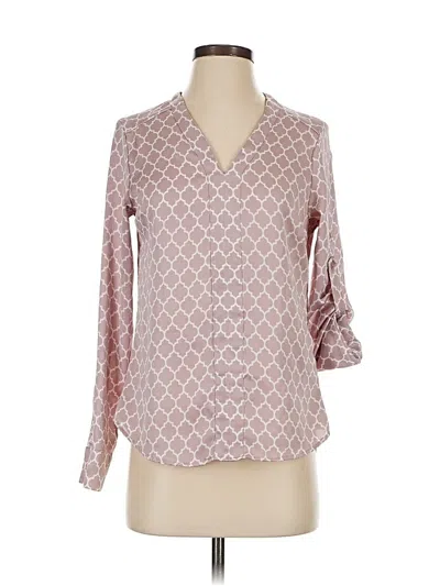 Pre-owned Express Long Sleeve Blouse In Pink