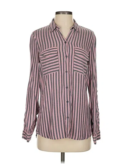 Pre-owned Express Long Sleeve Blouse In Pink