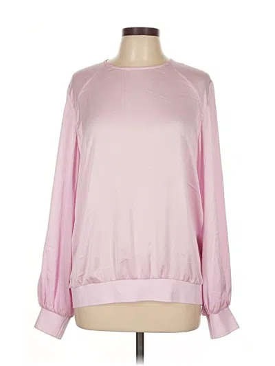 Pre-owned Express Long Sleeve Blouse In Pink