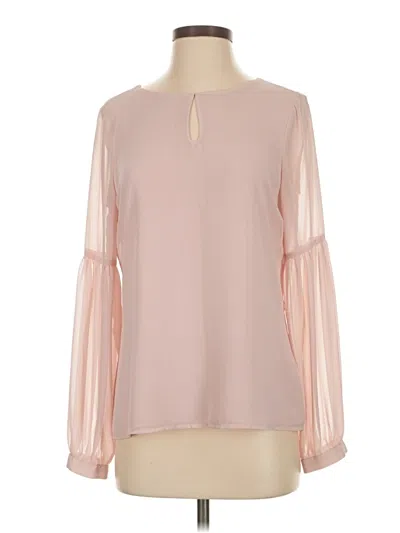 Pre-owned Express Long Sleeve Blouse In Pink