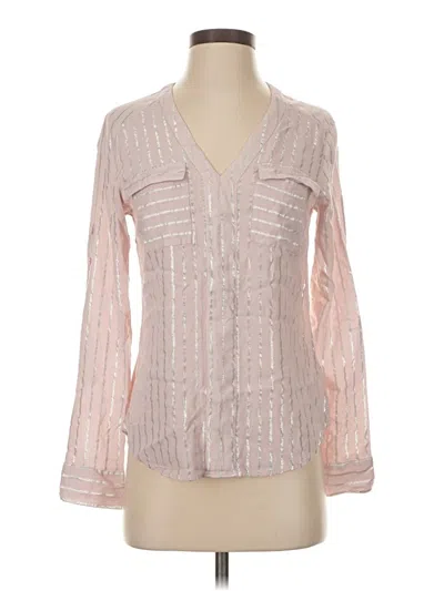 Pre-owned Express Long Sleeve Blouse In Pink