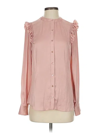 Pre-owned Express Long Sleeve Blouse In Pink