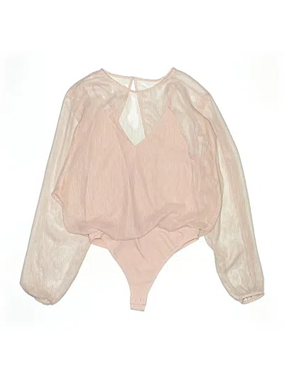 Pre-owned Express Long Sleeve Blouse In Pink