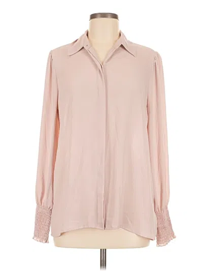 Pre-owned Express Long Sleeve Blouse In Pink