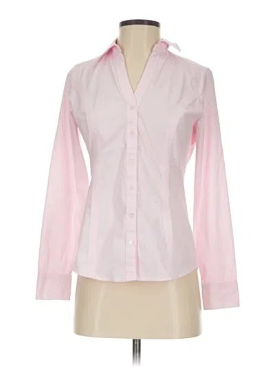 Pre-owned Express Long Sleeve Blouse In Pink