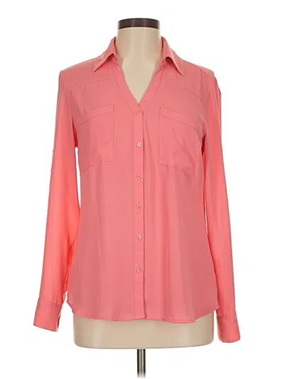 Pre-owned Express Long Sleeve Blouse In Pink