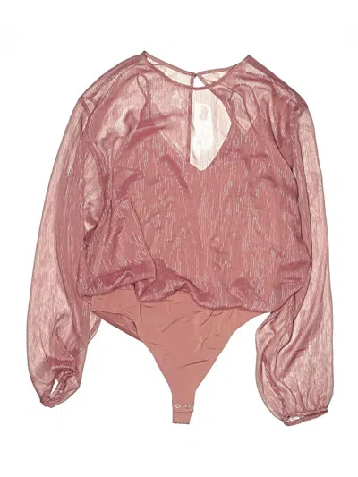 Pre-owned Express Long Sleeve Blouse In Pink