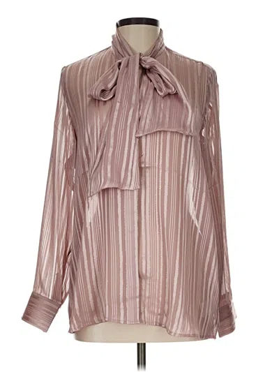 Express Long Sleeve Blouse In Brown