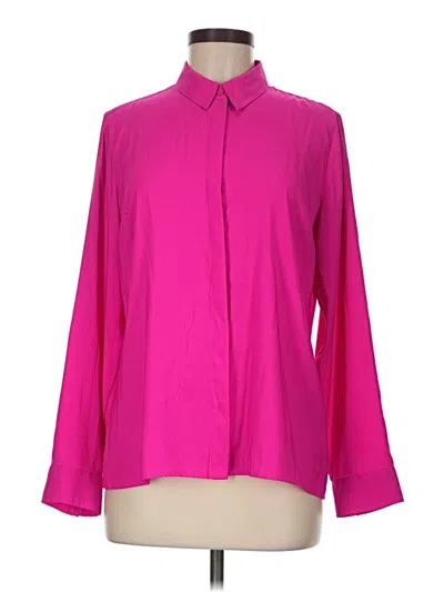 Pre-owned Express Long Sleeve Blouse In Pink