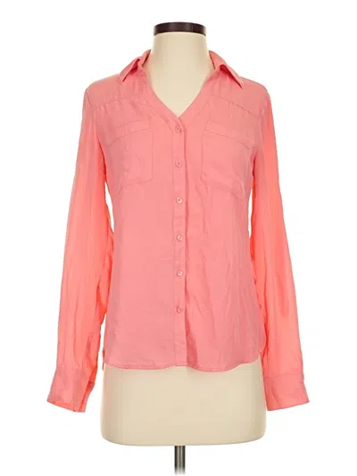 Pre-owned Express Long Sleeve Blouse In Pink