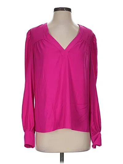 Pre-owned Express Long Sleeve Blouse In Pink
