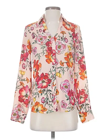 Pre-owned Express Long Sleeve Blouse In Pink
