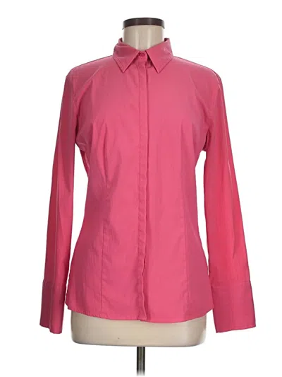 Pre-owned Express Long Sleeve Blouse In Pink